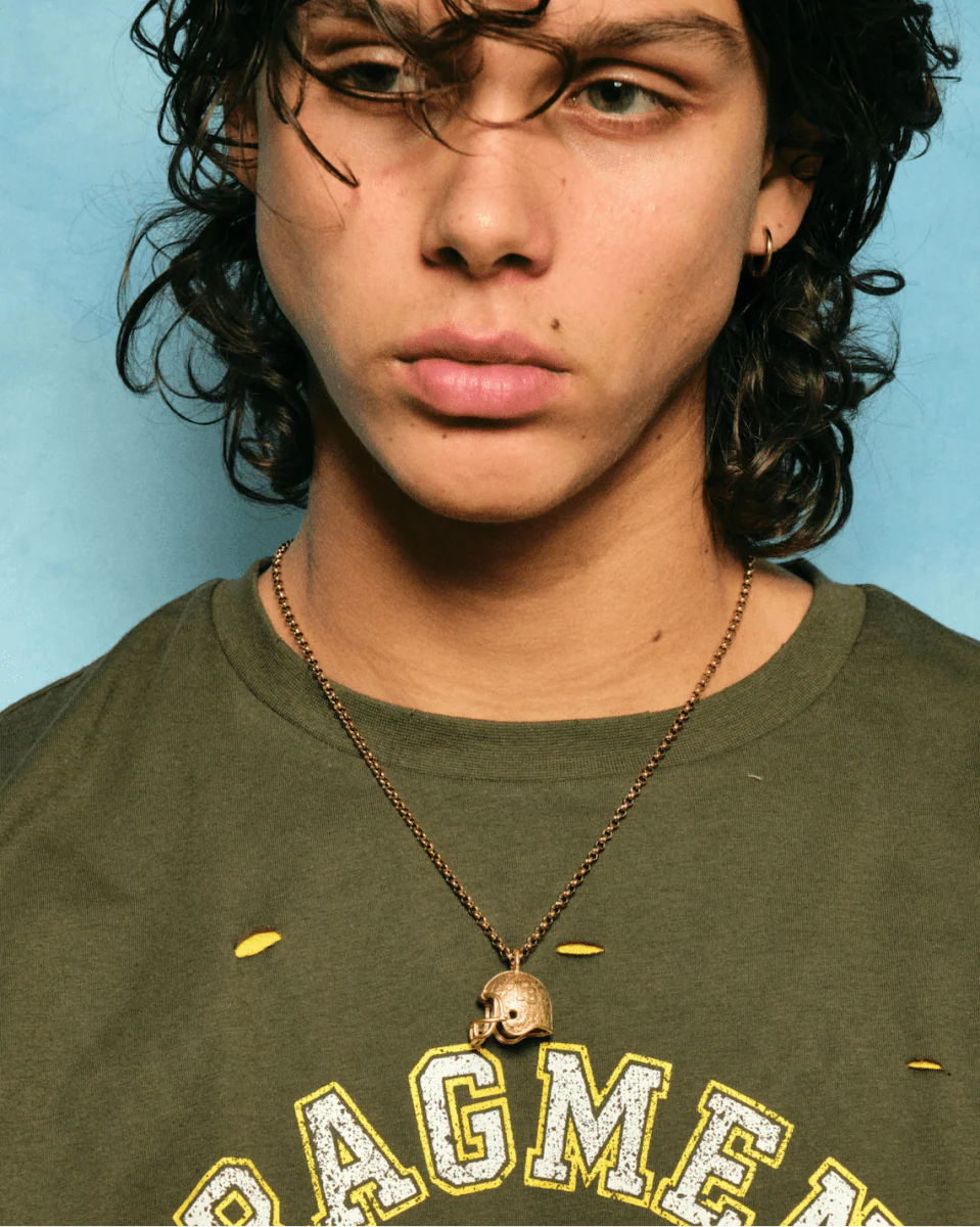 US FOOTBALL HELMET PENDANT [GOLD] - Image 3
