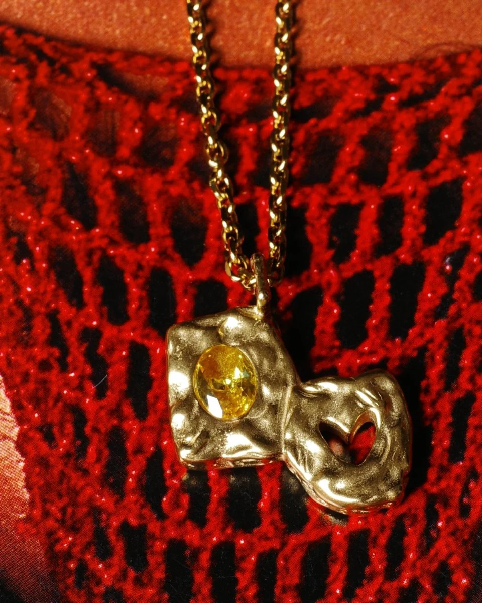HEARTLESS PENDANT [GOLD] - YELLOW TOPAZ - Image 3