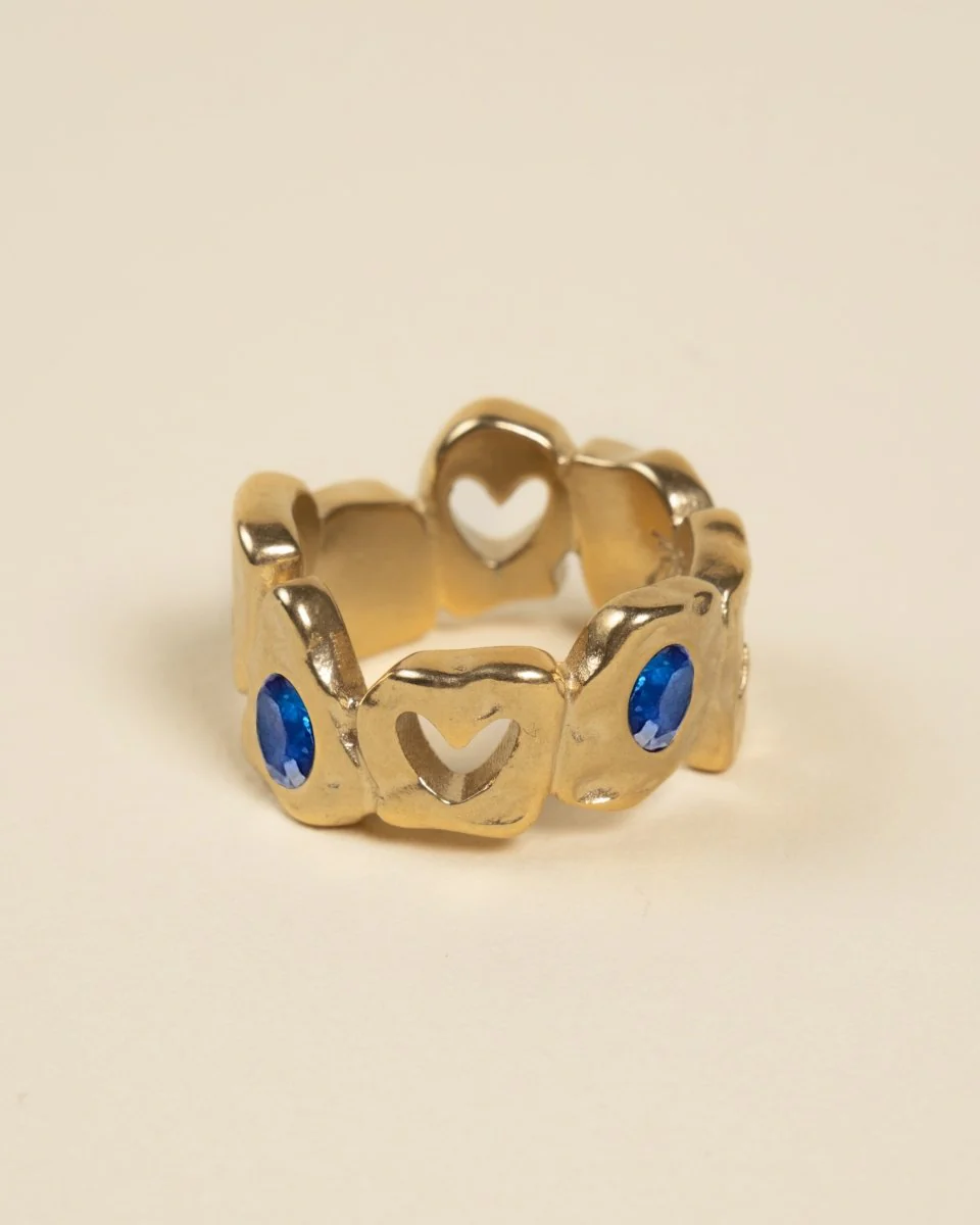 HEARTLESS RING [GOLD] - BLUE SAPPHIRE