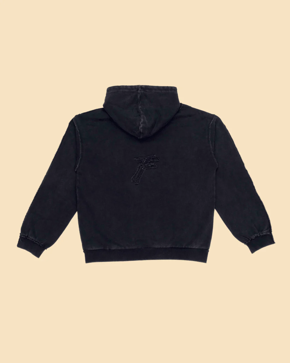 ROOTS ZIP UP HOODIE - BLACK - Image 6
