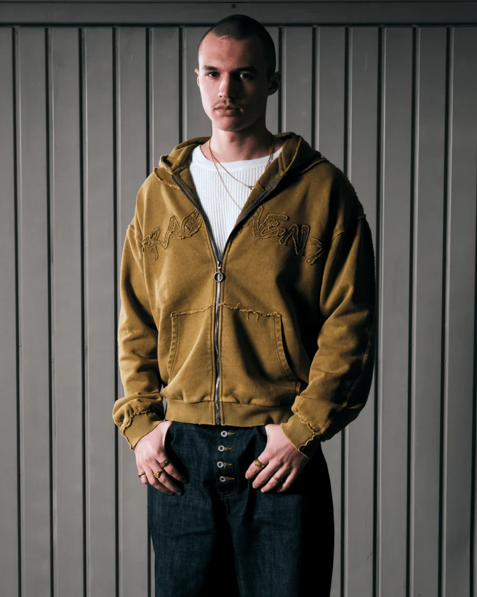 ROOTS ZIP UP HOODIE - KHAKI - Image 5