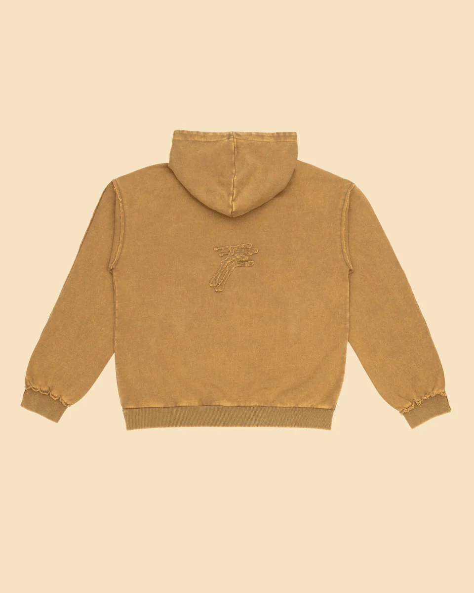 ROOTS ZIP UP HOODIE - KHAKI - Image 7